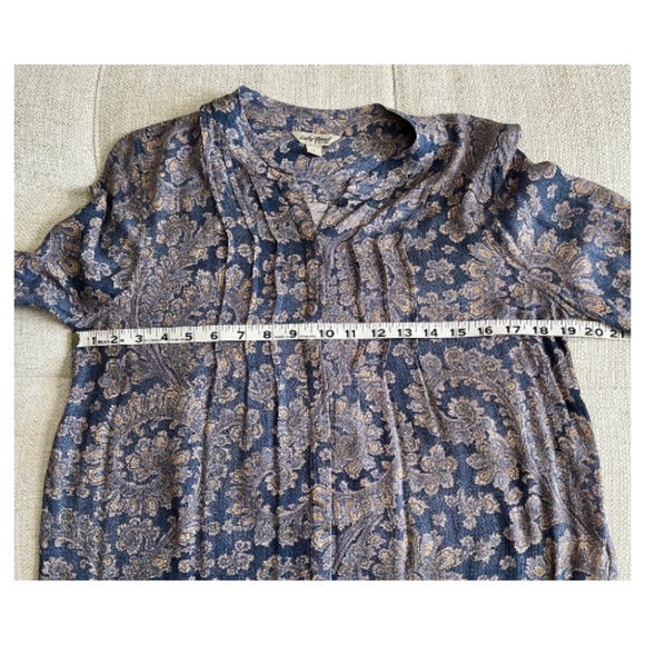 Women's Lucky Brand Paisley Print Boho Button Down Shirt. Size S - Picture 5 of 6